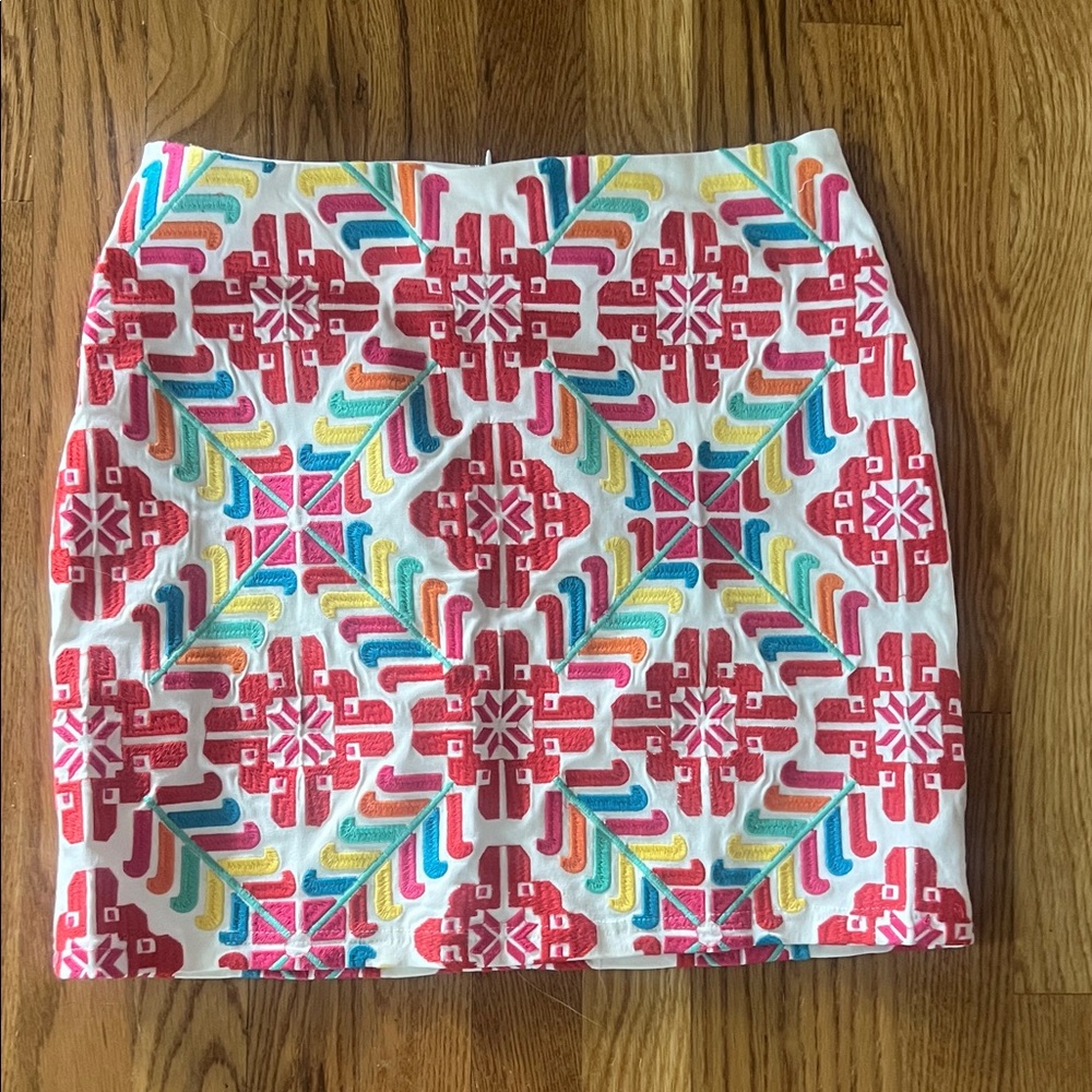 J.Marie Multicolor Embroidered Mini Skirt